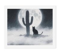 ERSTSNCK Cat Cactus Paint by Numbers for Adults Beginner 40x50cm DIY Painting Kit with HD Canvas & Acrylic Paints, Complete Crafts Set for Home Decor, Gifts, Stress Relief