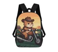 ERSTSNCK Cat Riding A Motorcycle Laptop Backpack for Travel Work Cute Bookbag Computer Backpack Casual Daypack