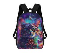 ERSTSNCK Cat Wearing Glasses Laptop Backpack for Travel Work Cute Bookbag Computer Backpack Casual Daypack
