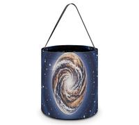 ERSTSNCK Celestial Body Halloween Candy Buckets Reusable Tote Candy Bag - Trick Or Treat Goody Bag with Handles