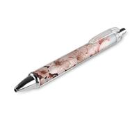 ERSTSNCK Cherry Blossoms Black Ballpoint Pens Fine Point (0.5mm) Black Ink Pen Retractable Ball Point Pens with Comfortable Full Grip for Journaling, And Office Writing Ideal 1 PCS