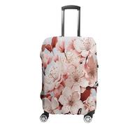 ERSTSNCK Cherry Blossoms Luggage Suitcase Covers Elastic Washable Cute Luggage Protector Travel Suitcase Protective Cover For Adult (Fit 19-32 Inch Luggages) X-Large, white, S, Cherry Blossoms