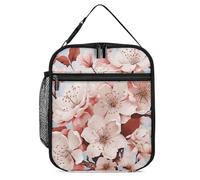 ERSTSNCK Cherry Blossoms Lunch Bag for Adults Reusable Insulated Lunchbox Leakproof Small Lunch Box Tote for Men & Women Portable Food Cooler Bag for Work, Office, Picnics