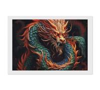 ERSTSNCK Chinese Dragon Diamond Painting Kits for Adults 8"x12" 5D Diamond Art Kits for Beginners DIY Full Drill Round Diamonds Gem Art Crafts Painting for Home Wall Decor