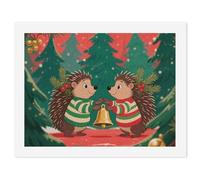 ERSTSNCK Christmas Hedgehogs Paint by Numbers for Adults Beginner 30x40cm DIY Painting Kit with HD Canvas & Acrylic Paints, Complete Crafts Set for Home Decor, Gifts, Stress Relief