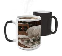 ERSTSNCK Christmas Sheep Color Changing Mug Heat Changing Coffee Mug Funny Magic Cup Heat Sensitive Travel Mugs Novelty Coffee Cups Personalized Customized Gift for Men Women 11 Oz