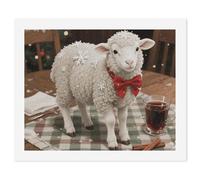 ERSTSNCK Christmas Sheep Paint by Numbers for Adults Beginner 40x50cm DIY Painting Kit with HD Canvas & Acrylic Paints, Complete Crafts Set for Home Decor, Gifts, Stress Relief