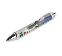 ERSTSNCK Christmas Snowman Black Ballpoint Pens Fine Point (0.5mm) Black Ink Pen Retractable Ball Point Pens with Comfortable Full Grip for Journaling, And Office Writing Ideal 1 PCS