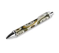 ERSTSNCK Circles And Lines Black Ballpoint Pens Fine Point (0.5mm) Black Ink Pen Retractable Ball Point Pens with Comfortable Full Grip for Journaling, And Office Writing Ideal 1 PCS