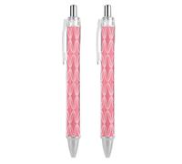 ERSTSNCK Circles And Petals Black Ballpoint Pens Fine Point (0.5mm) Black Ink Pen Retractable Ball Point Pens with Comfortable Full Grip for Journaling, And Office Writing Ideal 2 PCS
