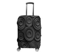 ERSTSNCK Circles And Spirals Luggage Suitcase Covers Elastic Washable Cute Luggage Protector Travel Suitcase Protective Cover For Adult (Fit 19-32 Inch Luggages) X-Large, white, M, Circles and Spirals