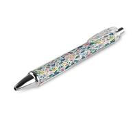 ERSTSNCK Classic Floral Pattern Black Ballpoint Pens Fine Point (0.5mm) Black Ink Pen Retractable Ball Point Pens with Comfortable Full Grip for Journaling, And Office Writing Ideal 1 PCS