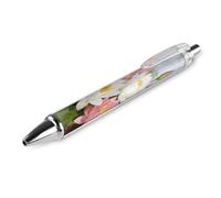 ERSTSNCK Clear Pond Lotus Rhythms Black Ballpoint Pens Fine Point (0.5mm) Black Ink Pen Retractable Ball Point Pens with Comfortable Full Grip for Journaling, And Office Writing Ideal 1 PCS