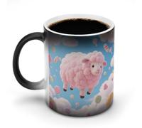 ERSTSNCK Cloud - Candy Sheep Color Changing Mug 11 Oz Heat Changing Coffee Mugs Funny Magic Cup Heat Sensitive Ceramics Mug Novelty Coffee Cups Personalized Customized Gift Idea for Men & Women