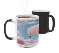 ERSTSNCK Cloud - Candy Sheep Color Changing Mug Heat Changing Coffee Mug Funny Magic Cup Heat Sensitive Travel Mugs Novelty Coffee Cups Personalized Customized Gift for Men Women 11 Oz
