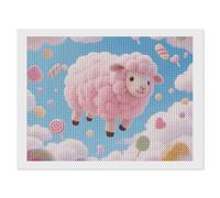 ERSTSNCK Cloud - Candy Sheep Diamond Painting Kits for Adults 12"x16" 5D Diamond Art Kits for Beginners DIY Full Drill Round Diamonds Gem Art Crafts Painting for Home Wall Decor
