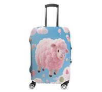 ERSTSNCK Cloud - Candy Sheep Luggage Suitcase Covers Elastic Washable Cute Luggage Protector Travel Suitcase Protective Cover For Adult (Fit 19-32 Inch Luggages), white, M, Cloud - Candy Sheep
