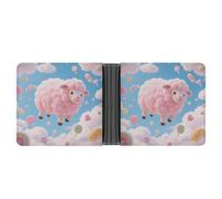 ERSTSNCK Cloud - Candy Sheep Wallet for Men Bifold Rfid Blocking Slim Money Clip Front Pocket Wallet Card Holder