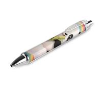 ERSTSNCK Cloud Rainbow Panda Black Ballpoint Pens Fine Point (0.5mm) Black Ink Pen Retractable Ball Point Pens with Comfortable Full Grip for Journaling, And Office Writing Ideal 1 PCS