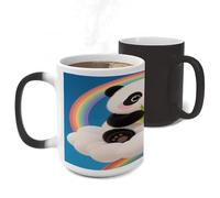 ERSTSNCK Cloud Rainbow Panda Color Changing Mug Heat Changing Coffee Mug Funny Magic Cup Heat Sensitive Travel Mugs Novelty Coffee Cups Personalized Customized Gift for Men Women 11 Oz