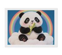 ERSTSNCK Cloud Rainbow Panda Diamond Painting Kits for Adults 12"x16" 5D Diamond Art Kits for Beginners DIY Full Drill Round Diamonds Gem Art Crafts Painting for Home Wall Decor