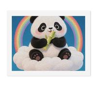 ERSTSNCK Cloud Rainbow Panda Paint by Numbers for Adults Beginner 30x40cm DIY Painting Kit with HD Canvas & Acrylic Paints, Complete Crafts Set for Home Decor, Gifts, Stress Relief