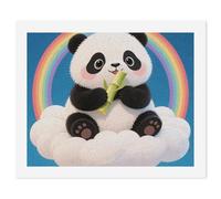 ERSTSNCK Cloud Rainbow Panda Paint by Numbers for Adults Beginner 40x50cm DIY Painting Kit with HD Canvas & Acrylic Paints, Complete Crafts Set for Home Decor, Gifts, Stress Relief