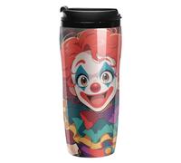 ERSTSNCK Clown Circus Show 12 Oz Travel Coffee Mug Vacuum Insulated Travel Mug Leakproof Cup with Lid Reusable Coffee Tumbler for Hot And Cold Drinks, Gift for Men And Women