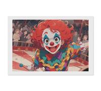 ERSTSNCK Clown Circus Show Diamond Painting Kits for Adults 8"x12" 5D Diamond Art Kits for Beginners DIY Full Drill Round Diamonds Gem Art Crafts Painting for Home Wall Decor