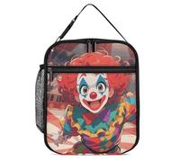ERSTSNCK Clown Circus Show Lunch Bag for Adults Reusable Insulated Lunchbox Leakproof Small Lunch Box Tote for Men & Women Portable Food Cooler Bag for Work, Office, Picnics