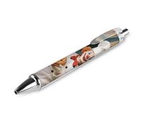 ERSTSNCK Clown Holding Pizza Black Ballpoint Pens Fine Point (0.5mm) Black Ink Pen Retractable Ball Point Pens with Comfortable Full Grip for Journaling, And Office Writing Ideal 1 PCS