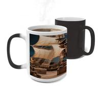 ERSTSNCK Clown on The Treasure Chest Color Changing Mug Heat Changing Coffee Mug Funny Magic Cup Heat Sensitive Travel Mugs Novelty Coffee Cups Personalized Customized Gift for Men Women 11 Oz