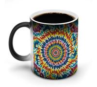 ERSTSNCK Color Tie Dye Color Changing Mug 11 Oz Heat Changing Coffee Mugs Funny Magic Cup Heat Sensitive Ceramics Mug Novelty Coffee Cups Personalized Customized Gift Idea for Men & Women