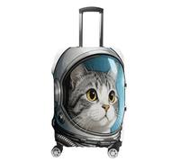 ERSTSNCK Colored Astronaut Cat Luggage Suitcase Covers Elastic Washable Cute Luggage Protector Travel Suitcase Protective Cover For Adult (Fit 19-32 Inch Luggages) X-Large, white, L, Colored Astronaut