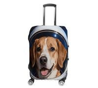 ERSTSNCK Colored Space Animal Luggage Suitcase Covers Elastic Washable Cute Luggage Protector Travel Suitcase Protective Cover For Adult (Fit 19-32 Inch Luggages) X-Large, white, XL, Colored Space