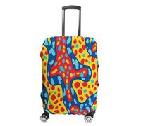 ERSTSNCK Colorful Abstract Pattern Luggage Suitcase Covers Elastic Washable Cute Luggage Protector Travel Suitcase Protective Cover For Adult (Fit 19-32 Inch Luggages) X-Large, white, XL, Colorful