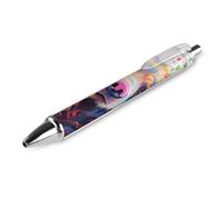 ERSTSNCK Colorful Bear Painting Black Ballpoint Pens Fine Point (0.5mm) Black Ink Pen Retractable Ball Point Pens with Comfortable Full Grip for Journaling, And Office Writing Ideal 1 PCS