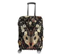 ERSTSNCK Colorful Butterfly Pattern Luggage Suitcase Covers Elastic Washable Cute Luggage Protector Travel Suitcase Protective Cover For Adult (Fit 19-32 Inch Luggages) X-Large, white, L, Colorful