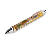 ERSTSNCK Colorful Cat And National Flag Black Ballpoint Pens Fine Point (0.5mm) Black Ink Pen Retractable Ball Point Pens with Comfortable Full Grip for Journaling, And Office Writing Ideal 1 PCS