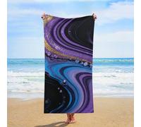 ERSTSNCK Colorful Fluid Art Beach Towel Oversized 31" X 63" Absorbent Towels Quick Dry Pool Towel Lightweight Bath Towels Sandproof Beach Blanket for Gym Swimming Sports Travel Gifts