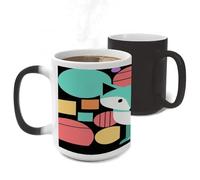 ERSTSNCK Colorful Fox Art Color Changing Mug Heat Changing Coffee Mug Funny Magic Cup Heat Sensitive Travel Mugs Novelty Coffee Cups Personalized Customized Gift for Men Women 11 Oz