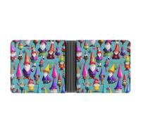 ERSTSNCK Colorful Gnomes Wallet for Men Bifold Rfid Blocking Slim Money Clip Front Pocket Wallet Card Holder