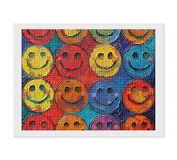 ERSTSNCK Colorful Happy Face Diamond Painting Kits for Adults 12"x16" 5D Diamond Art Kits for Beginners DIY Full Drill Round Diamonds Gem Art Crafts Painting for Home Wall Decor