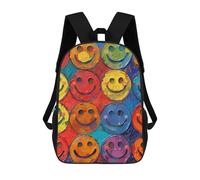 ERSTSNCK Colorful Happy Face Laptop Backpack for Travel Work Cute Bookbag Computer Backpack Casual Daypack