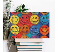 ERSTSNCK Colorful Happy Face Wall Decor For Living Room Large Canvas Wall Art For Bedroom Modern Office Pictures Wall Artwork Landscape Paintings Canvas Art Prints Home Decorations 12x08inch(30x20cm)