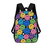ERSTSNCK Colorful Happy Faces Laptop Backpack for Travel Work Cute Bookbag Computer Backpack Casual Daypack