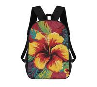 ERSTSNCK Colorful Hibiscus Laptop Backpack for Travel Work Cute Bookbag Computer Backpack Casual Daypack