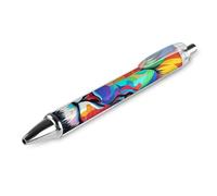 ERSTSNCK Colorful Lion Black Ballpoint Pens Fine Point (0.5mm) Black Ink Pen Retractable Ball Point Pens with Comfortable Full Grip for Journaling, And Office Writing Ideal 1 PCS