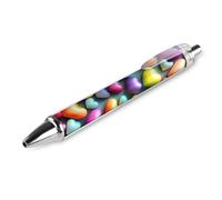 ERSTSNCK Colorful Rainbow Hearts Black Ballpoint Pens Fine Point (0.5mm) Black Ink Pen Retractable Ball Point Pens with Comfortable Full Grip for Journaling, And Office Writing Ideal 1 PCS