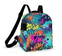 ERSTSNCK Colorful Spray Pattern Small Backpack for Women Mini Backpack Purse Travel Fashion Roomy Shoulder Handbag